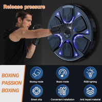 Music Boxing Machine, LED Music Boxing Machine, 8 rychlostních režimů a sady režimů počítání, Nástěnný boxovací terč Chytré boxo